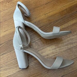 Call It Spring Taupe Block Heel Sandals